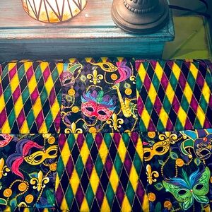 Mardi Gras carnival parade blanket quilt toddler bed baby crib nap hand crafted